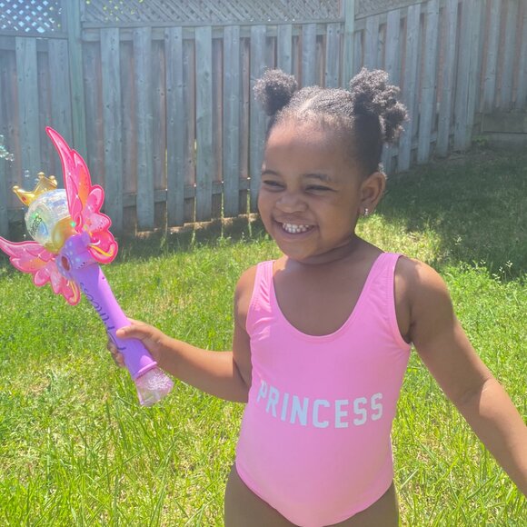 Girls PINK “PRINCESS” bathing suit - 12 Months - Picture 1 of 1